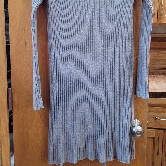 Joan Vass Cashmere Blend Open Front Shawl Neck Midi Length Cardigan Size Small - Picture 4 of 5